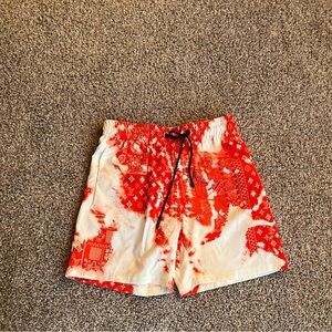 Louis Vuitton Red and White Athletic Shorts
